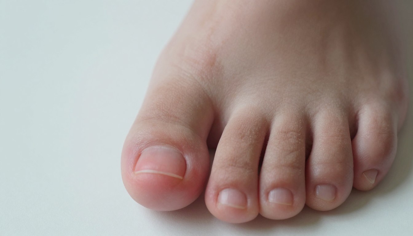 Ból dużego palca w stopie przy paznokciu