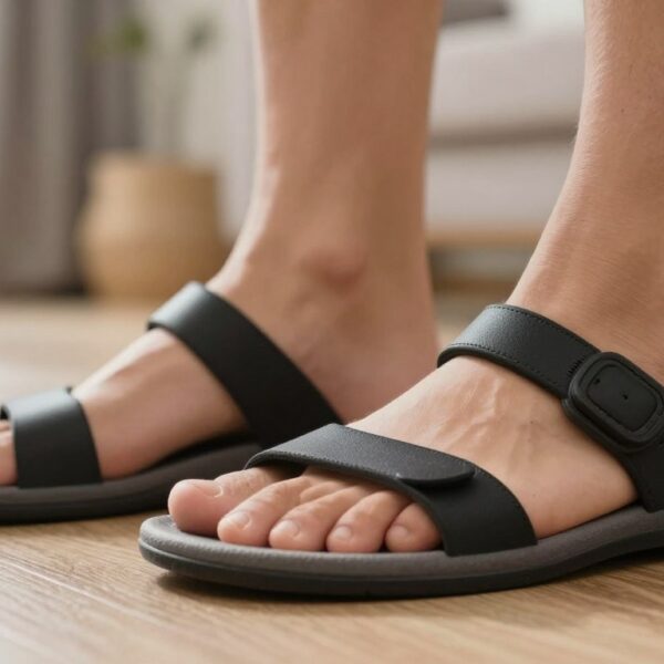 Klapki na płaskostopie poprzeczne