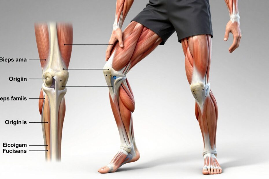 Mięsień dwugłowy uda przyczepy