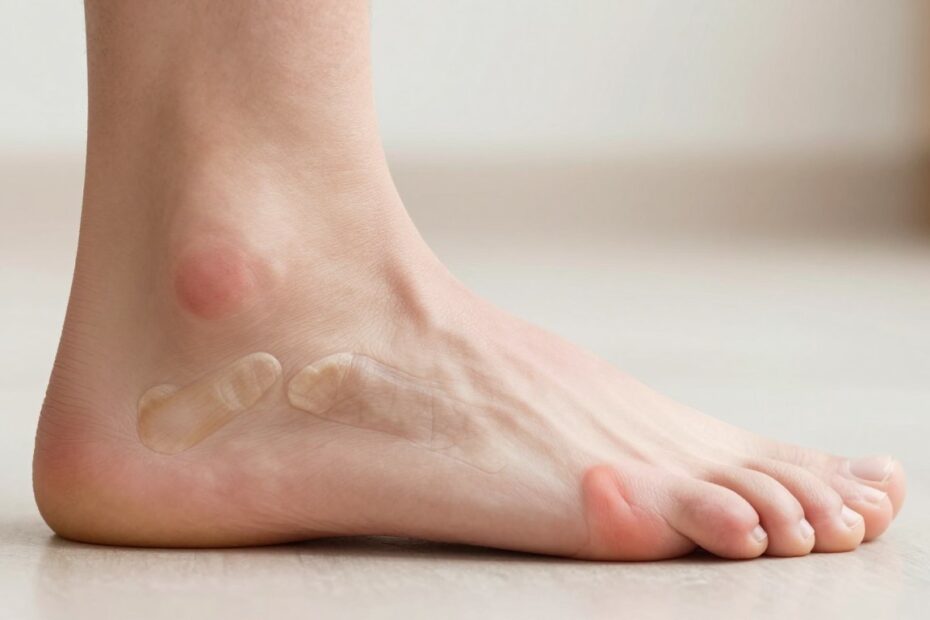 Kości śródstopia ból w stopie z boku wewnętrznej stronie