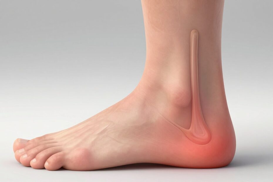 Spuchnięte ścięgno Achillesa
