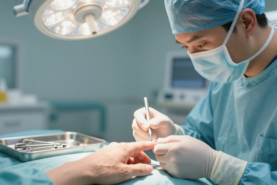 Chirurgiczne usuwanie paznokcia z grzybicą