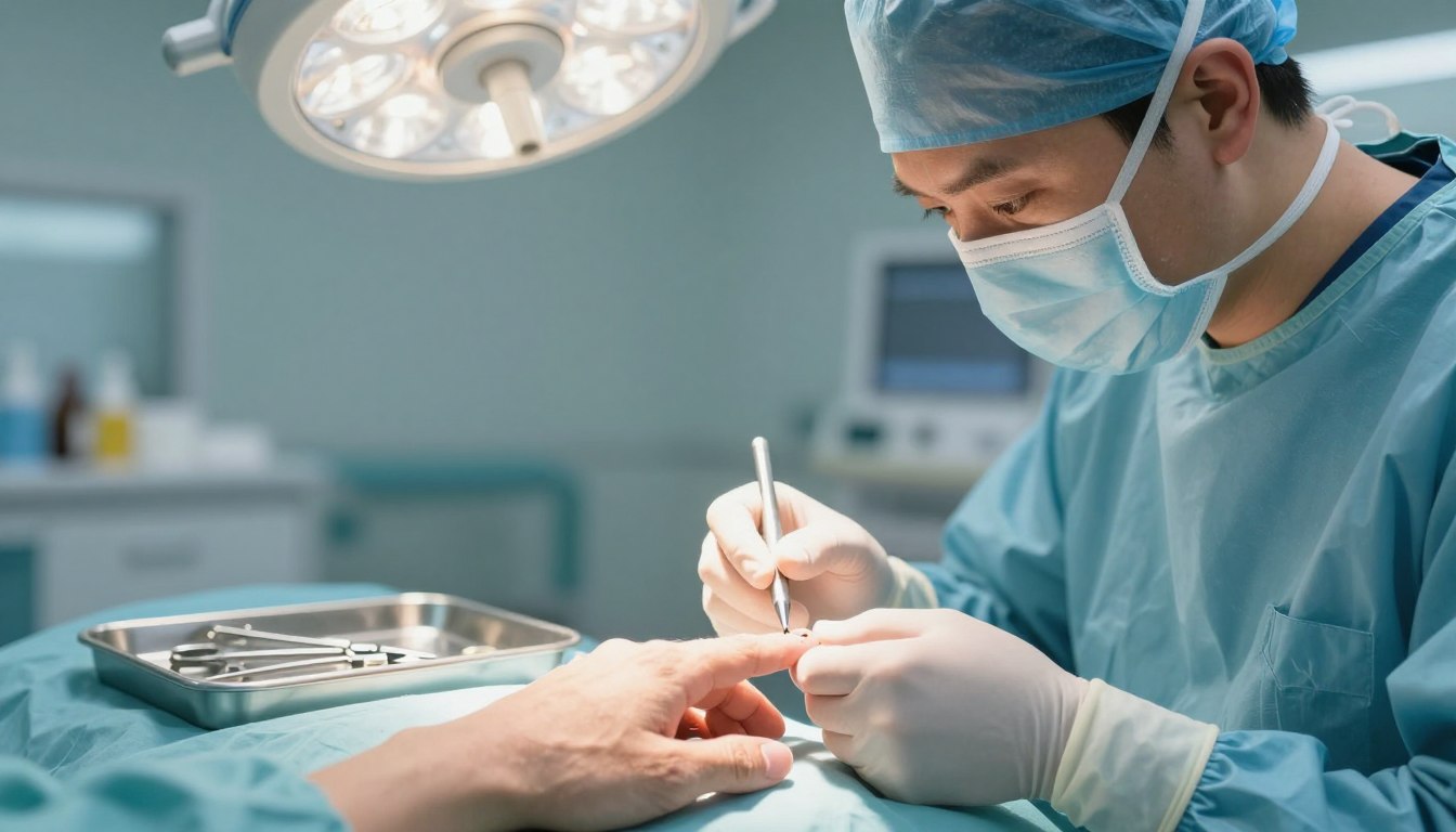 Chirurgiczne usuwanie paznokcia z grzybicą