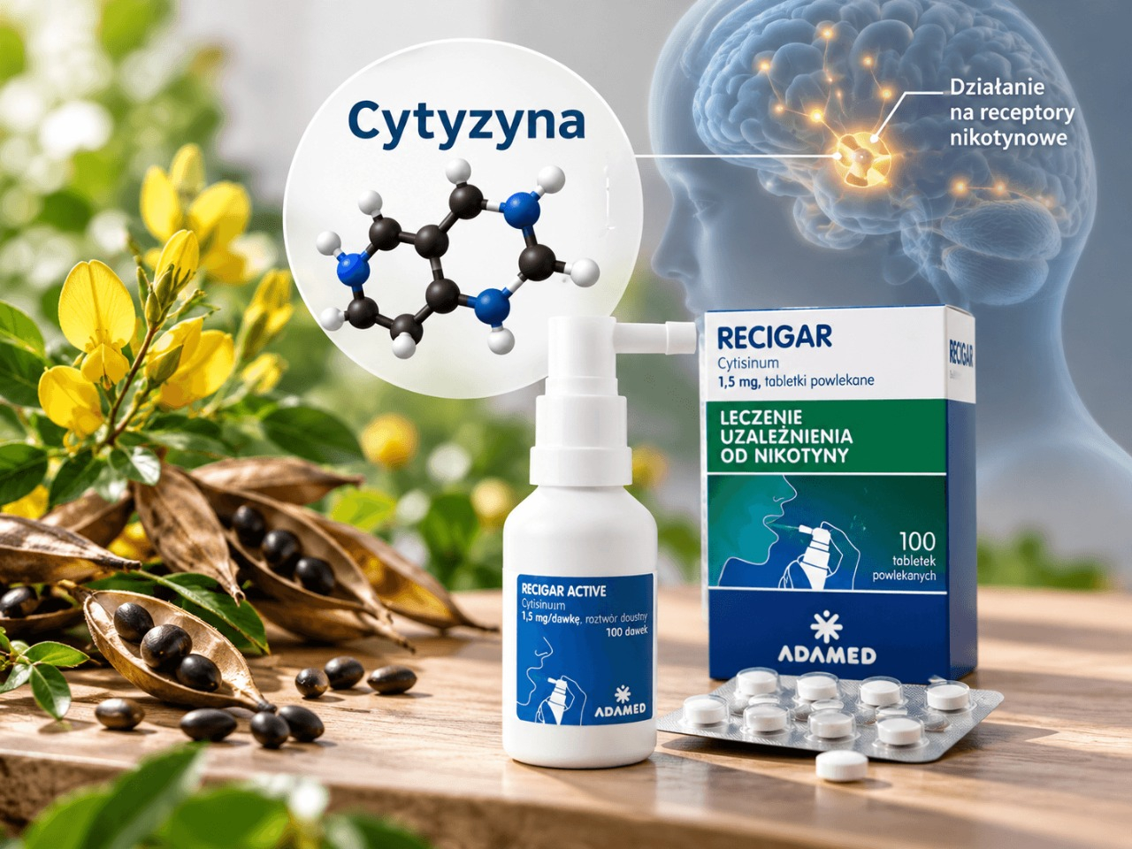 Cytyzyna – co to za substancja i dlaczego jest w lekach Recigar i Recigar Active na rzucenie palenia?